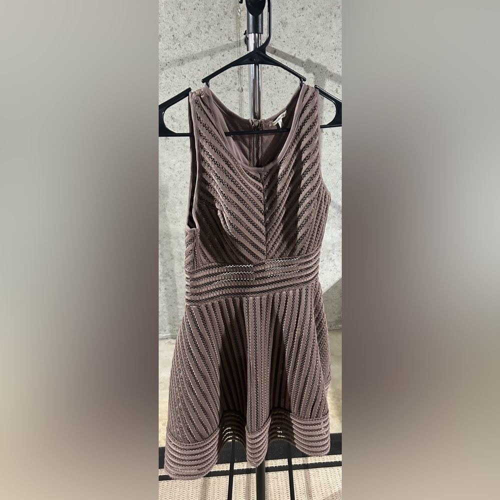 Purplish Brown Charlotte Russe Dress with Lace